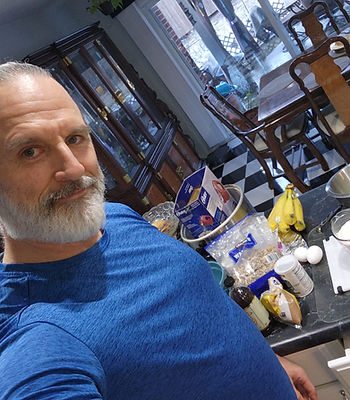 "Making Banana Bread - So easy, even a Bodybuilder can do it."